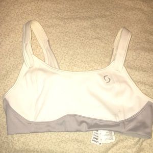 NWOT White & grey sports bra by brooks